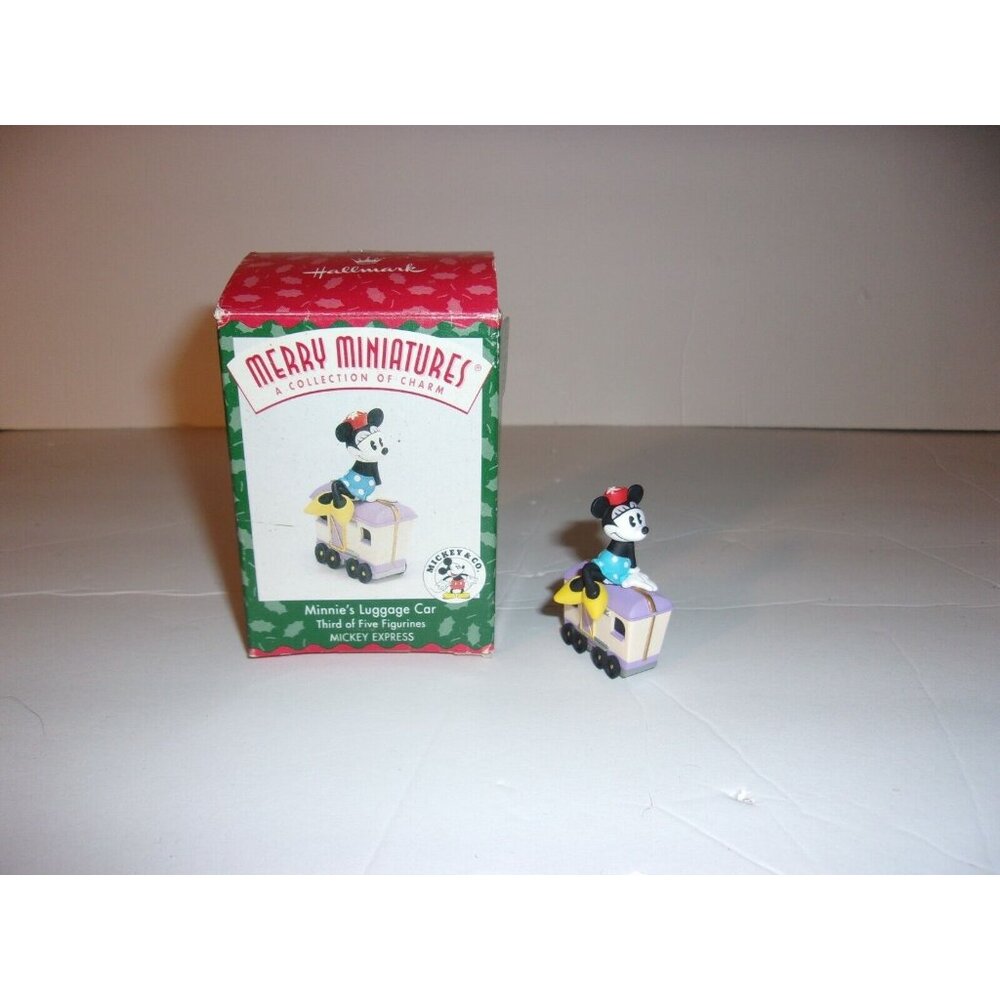 Hallmark‎ Merry Miniatures Mickey Express Minnie's Luggage Car Disney Mouse New
